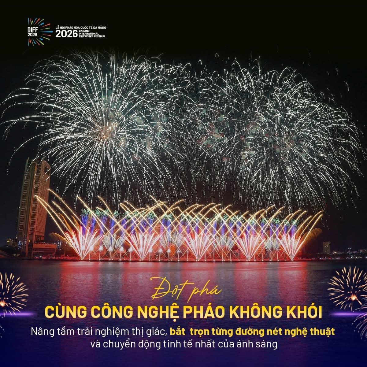 Màn trình diễn pháo hoa rực rỡ tại Bà Nà Hills, Đà Nẵng, với nhiều màu sắc và hình dạng độc đáo, tạo nên không gian lễ hội ấn tượng. Sự kiện thu hút sự chú ý của du khách và mang đến trải nghiệm tuyệt vời về nghệ thuật ánh sáng.